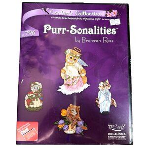 OESD Purr-Sonalities Bronwen Ross #796 Embroidery Designs Multi-format CD Cats